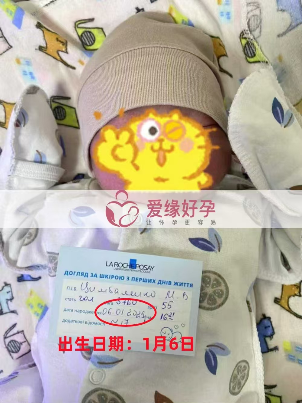 乌克兰爱心使者顺利生下小公主一枚