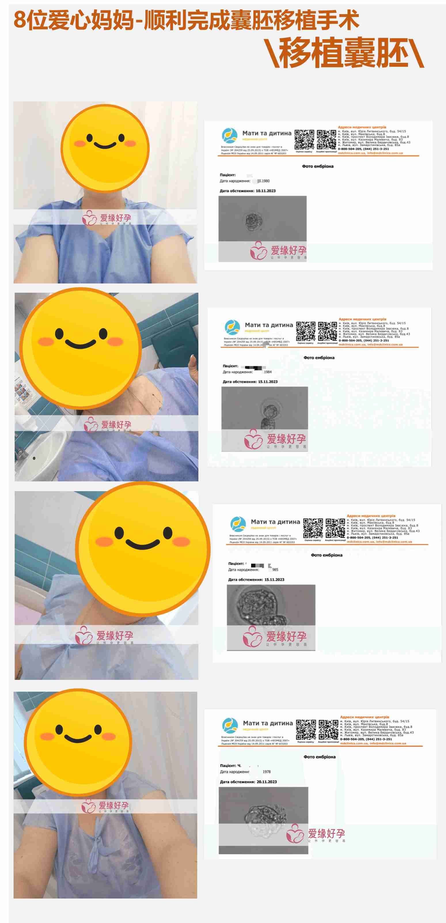 爱缘好孕:11月试管婴儿助孕简报