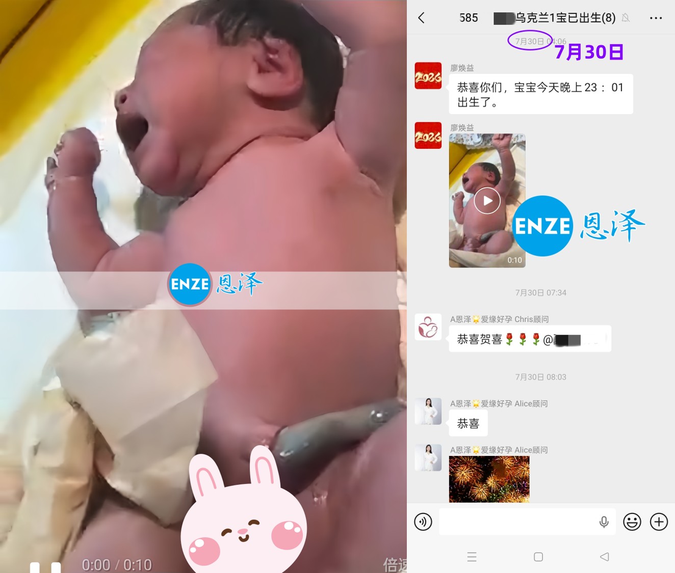 恩泽乌克兰试管婴儿助孕 14个月抱娃