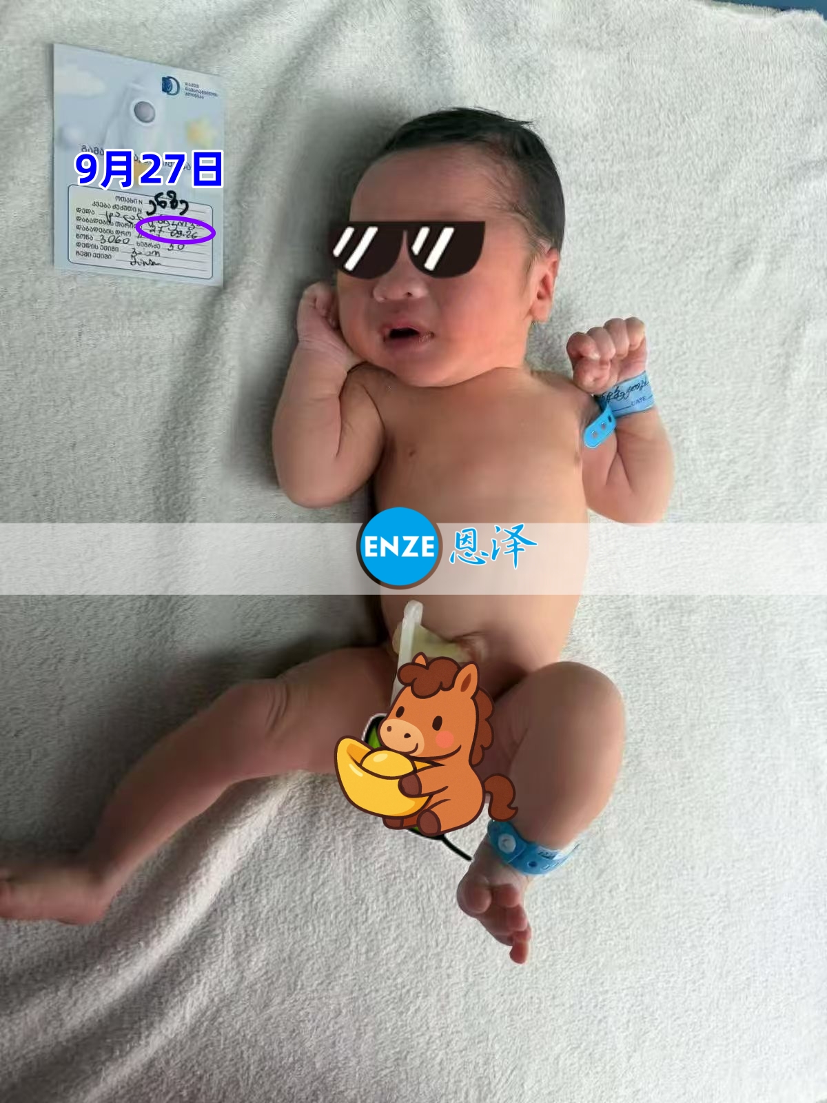恩泽格鲁吉亚试管婴儿助孕宝宝顺利出生