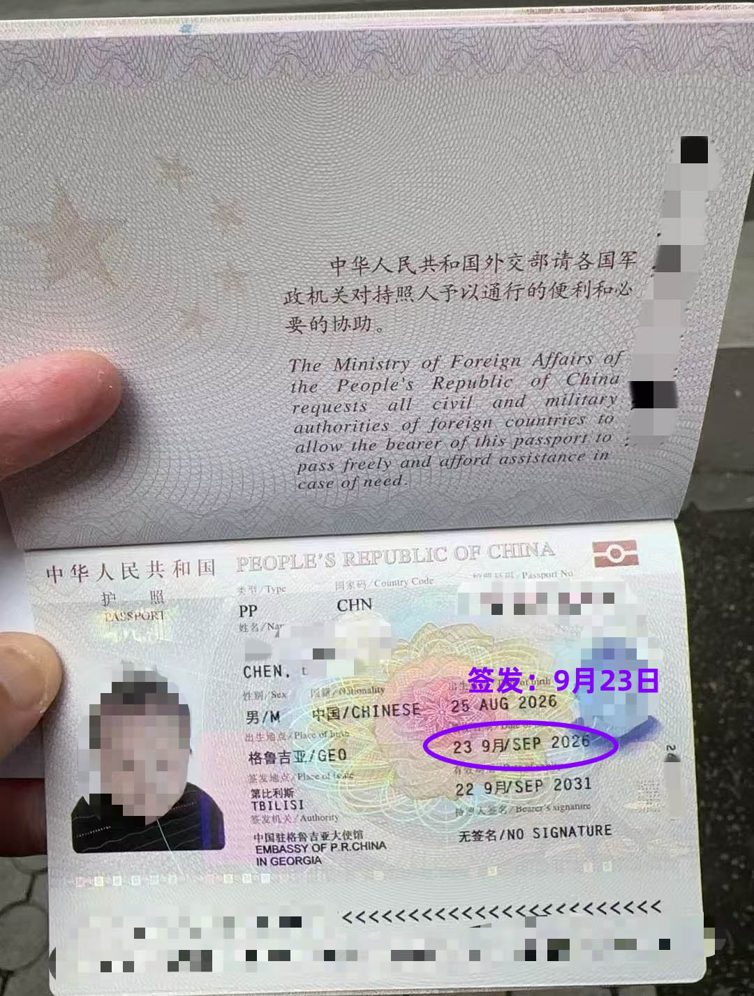 恩泽格鲁吉亚试管婴儿助孕Chen先生捐暖15个月抱娃