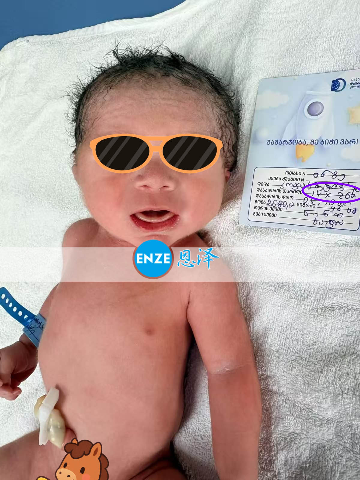 恩泽格鲁吉亚试管婴儿助孕宝宝顺利出生
